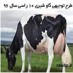 طرح توجیهی گاو شیری 10 راسی نگارش بهمن سال 96  با فرمت سایت کارا